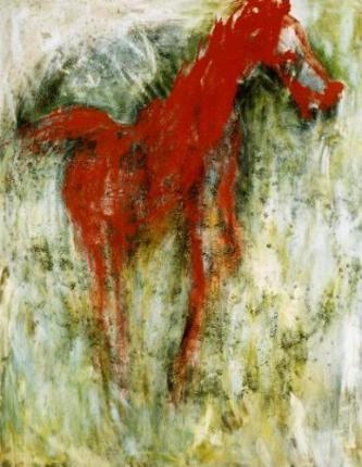 Grand cheval rouge